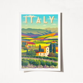 Wallity Italy - 1963 Póster A4 Decoración Hogar Oficina Arte 21 x 29.7 cm Acabado Satinado Mate